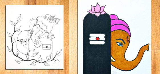 Ganapati Easy Drawing Ideas