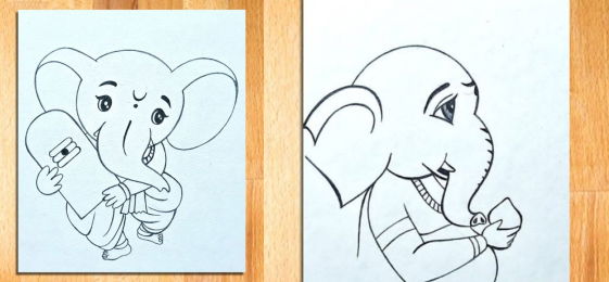 Cute Ganesh Drawing