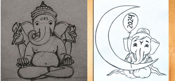 Ganesha Pencil Drawing