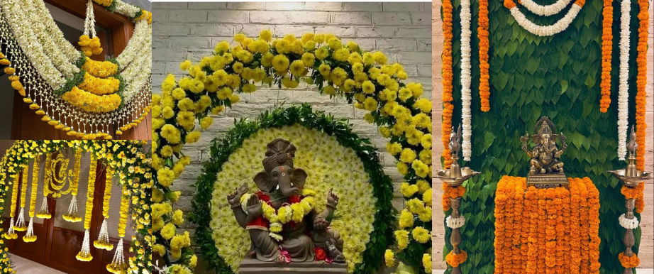 Ganapati Flower Decoration Ideas