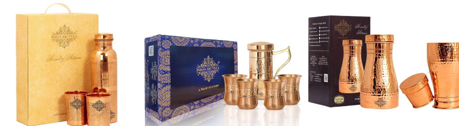 Pure Copper Drinkware Gift Set