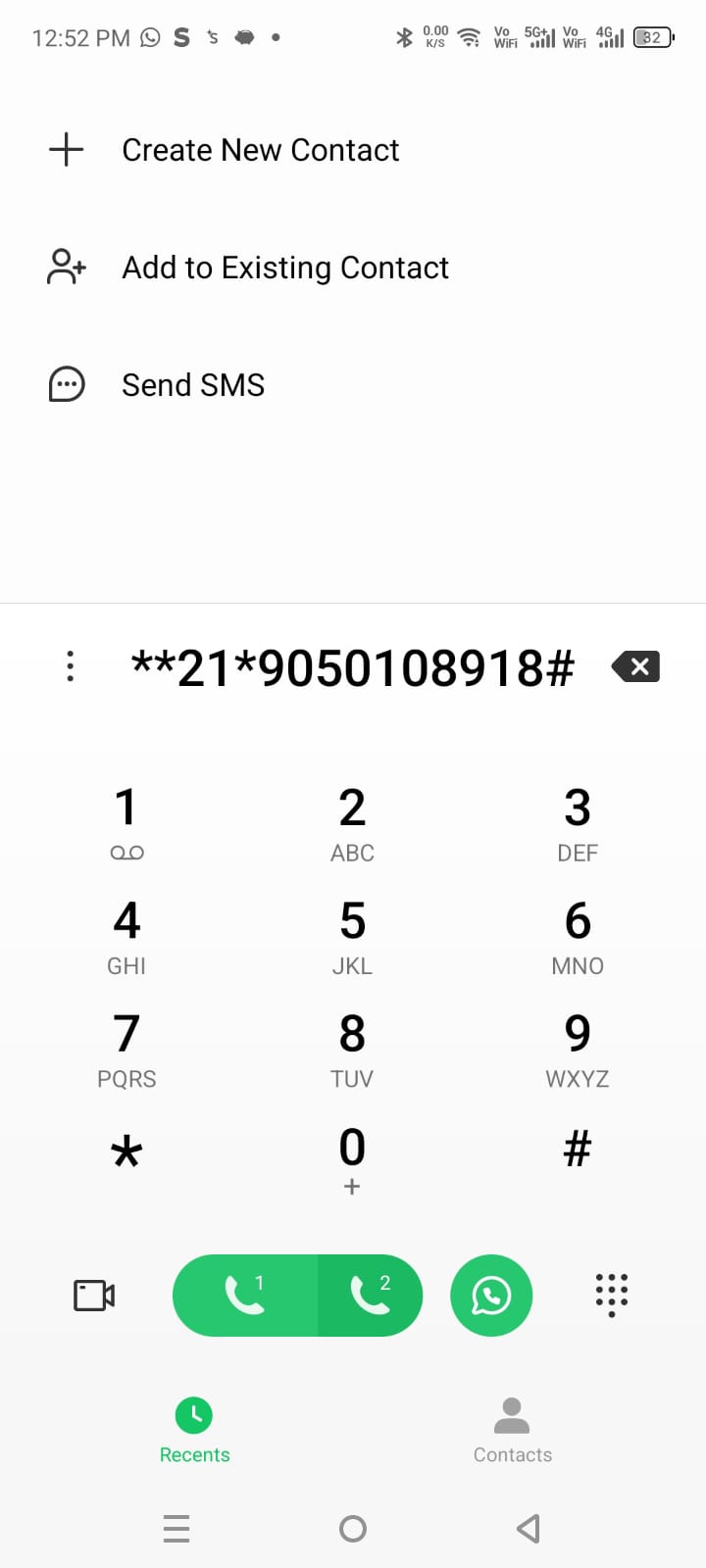 VI call forwarding using Codes 