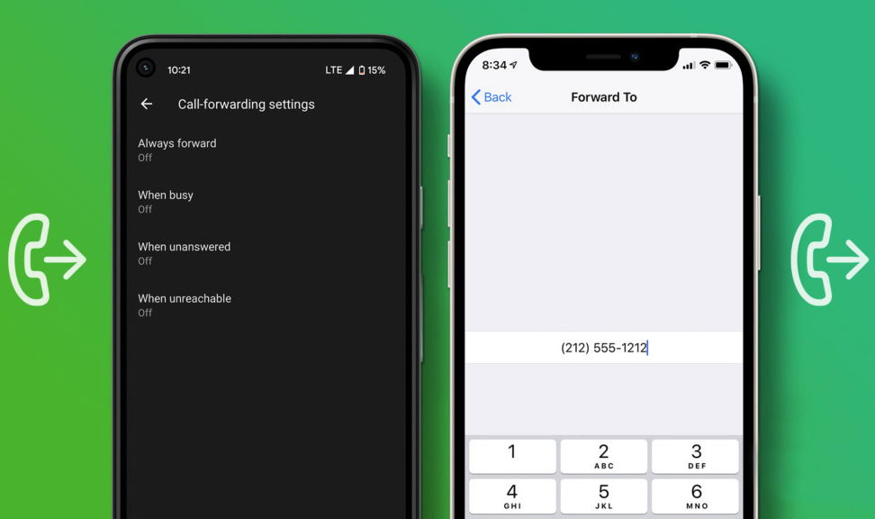 Activating or deactivating call forwarding on Android Phones