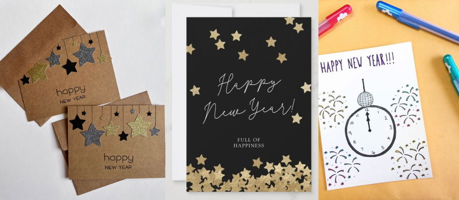 Happy New Year Handmade Greeting Cards