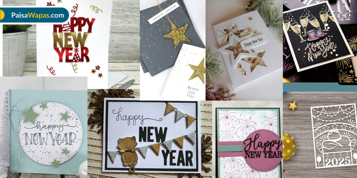 Creative Handmade New Year Greetings Card