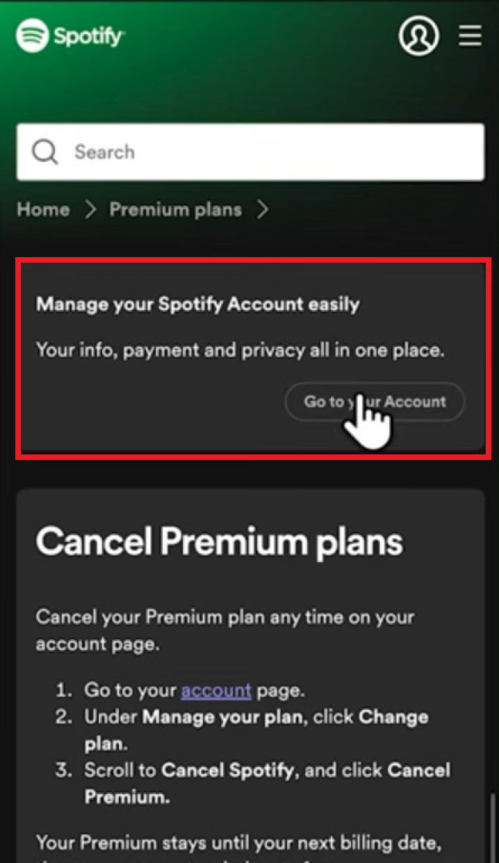 cancel spotify subscription