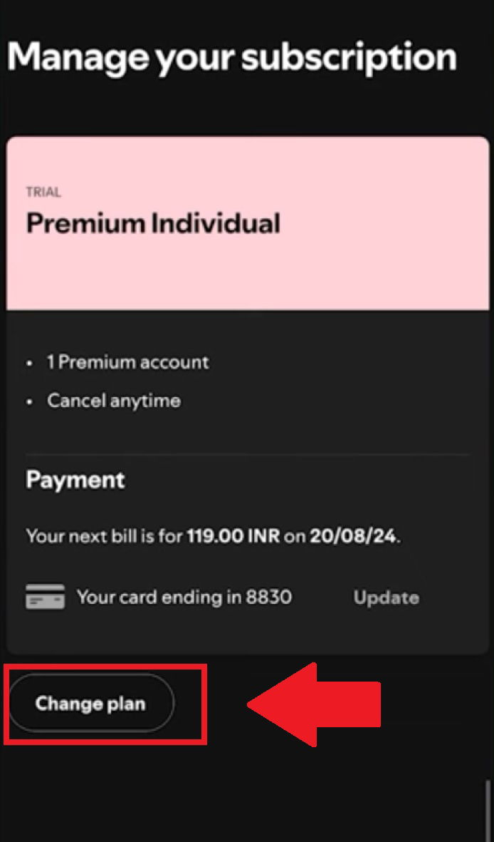 cancel spotify subscription