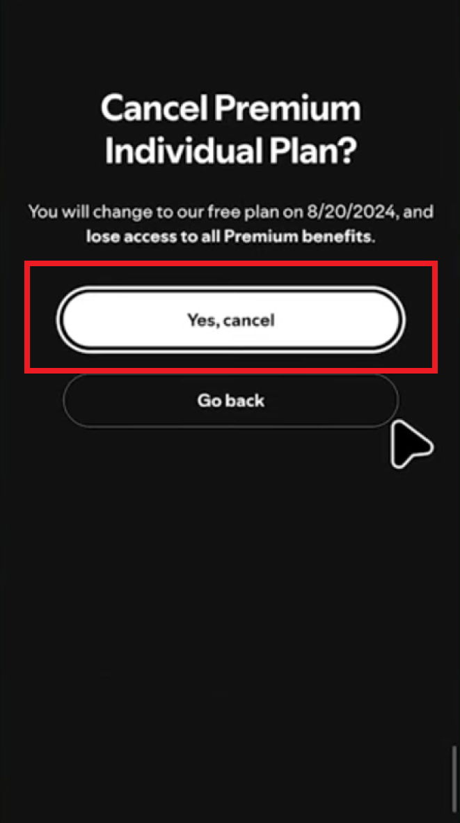cancel spotify subscription