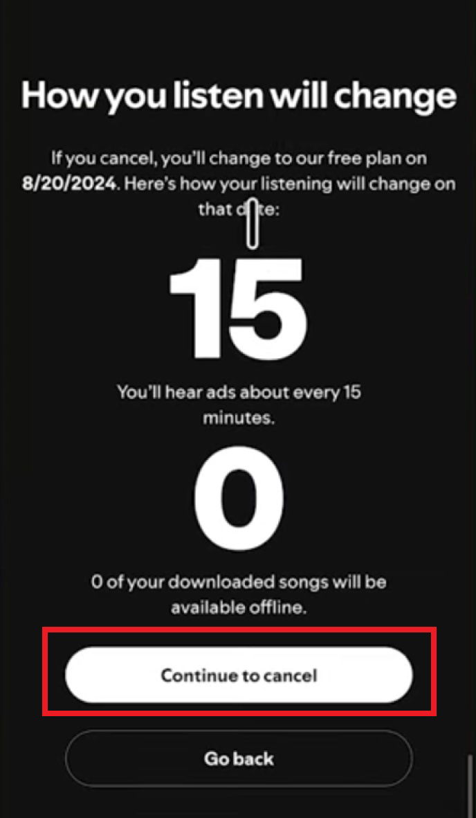 how to cancel spotify premium