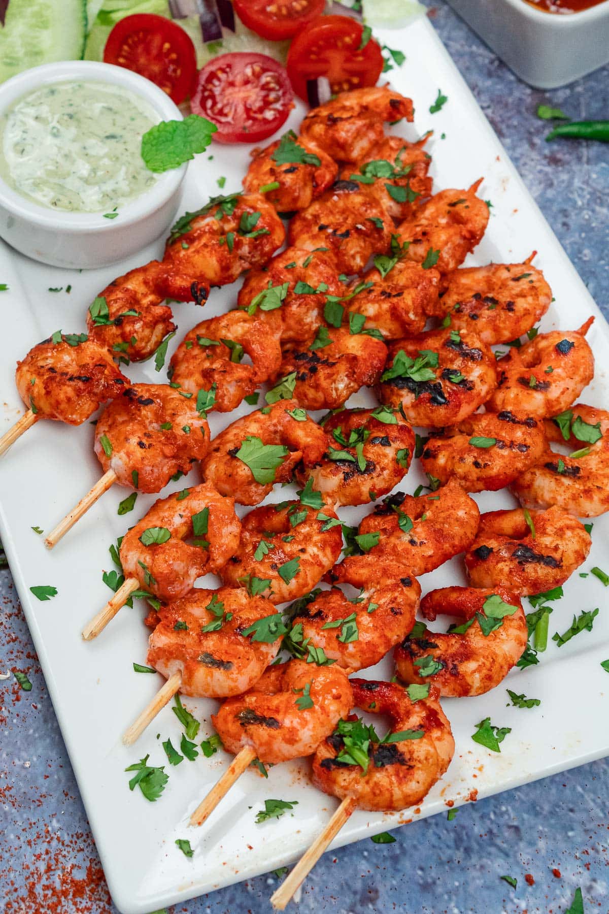 Tandoori Prawns Skewers