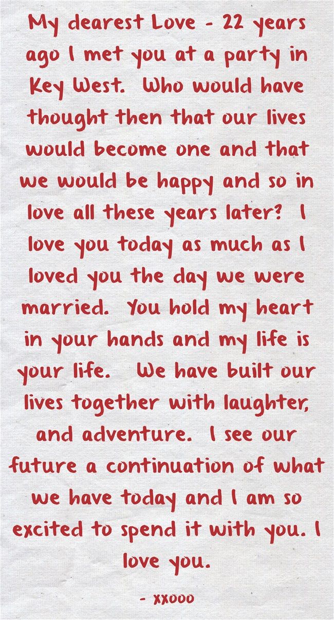 love letters for valentine's day