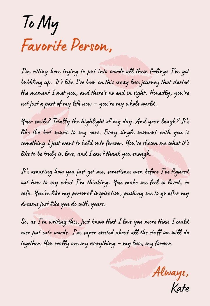 Valentine letter for girlfriend