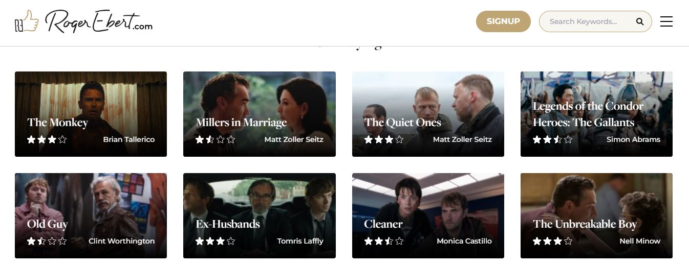 roger ebert | best film review websites