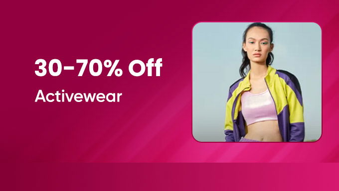 Upto 30% To 70% Off On Activewear