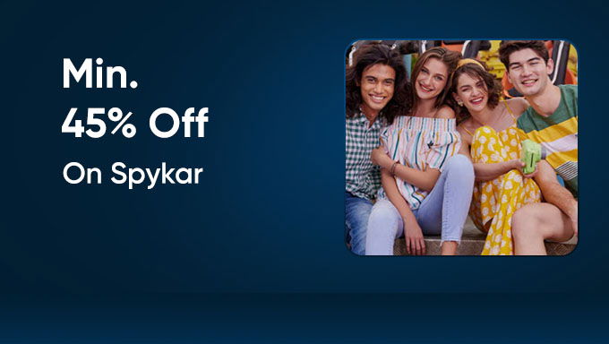 Min 45% Off On SPYKAR + Extra Upto 10% Off On Selected Bank