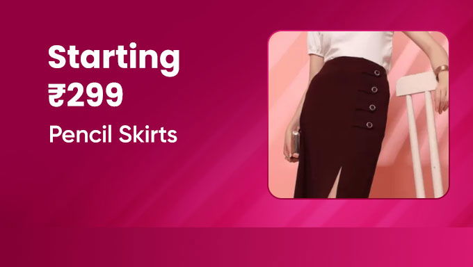 Pencil Skirt Starting From Rs.299