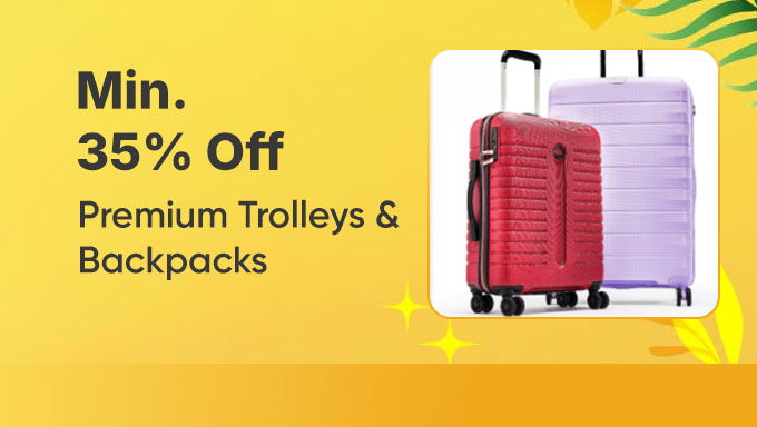 Min 35% Off On Premium Trolleys & Backpacks