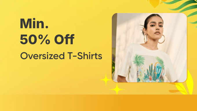 Min 50% Off On Oversized T-Shirts