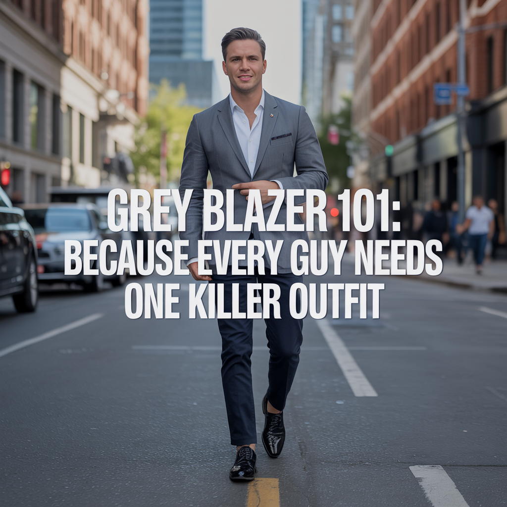 grey blazer combination