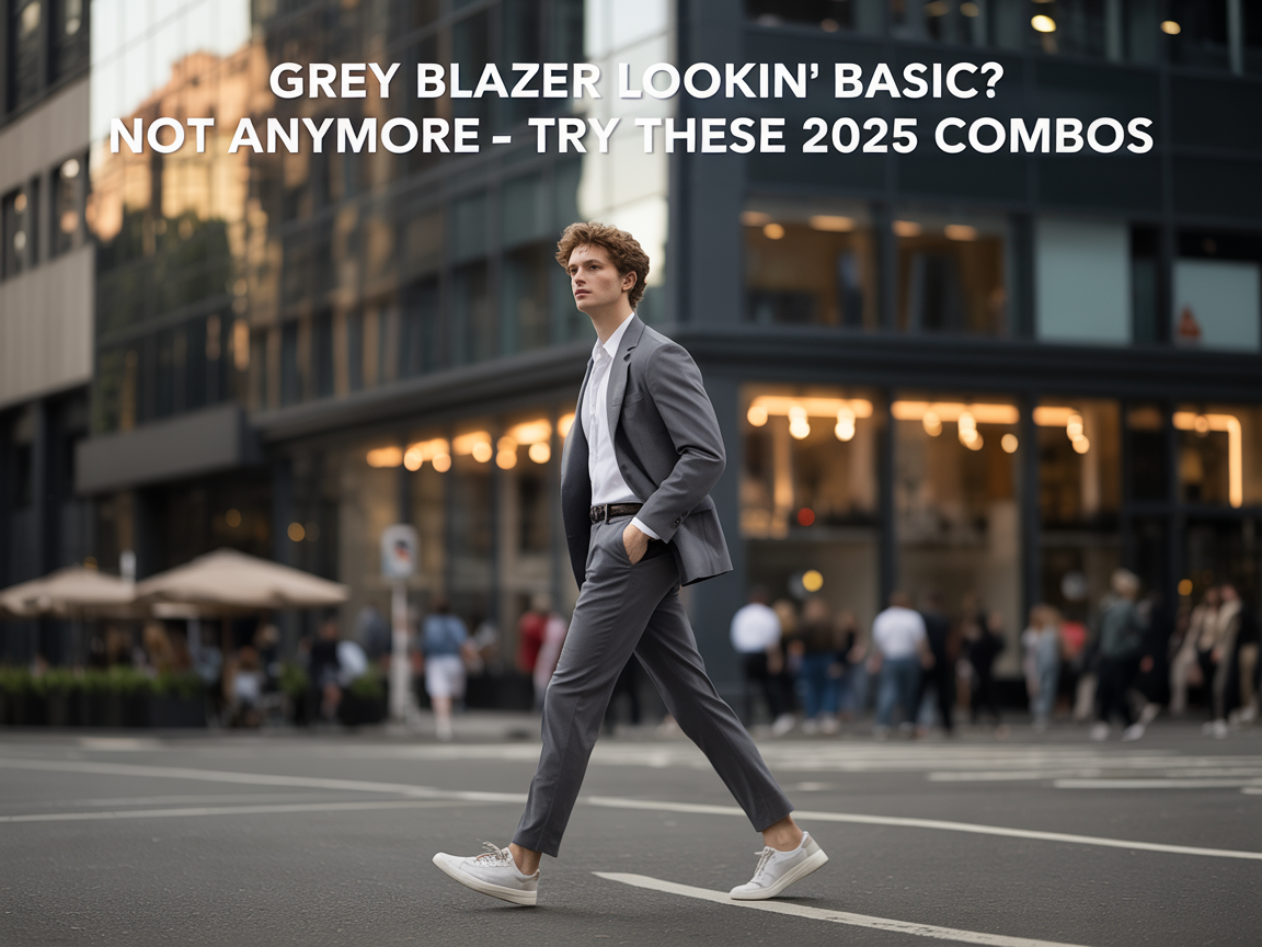 grey blazer combination