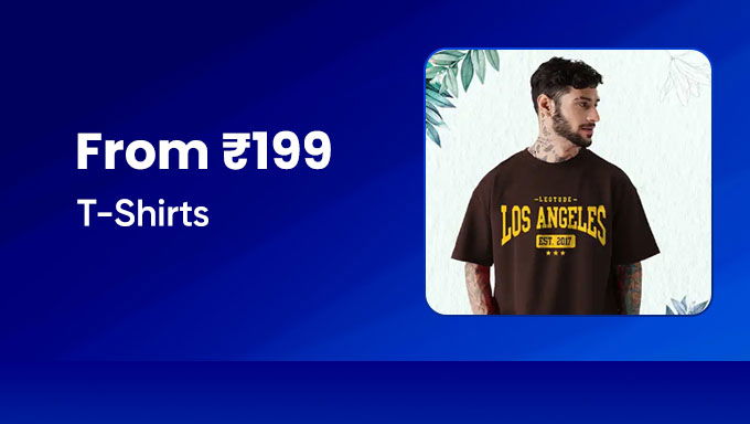 T-Shirts Starting From Rs.199