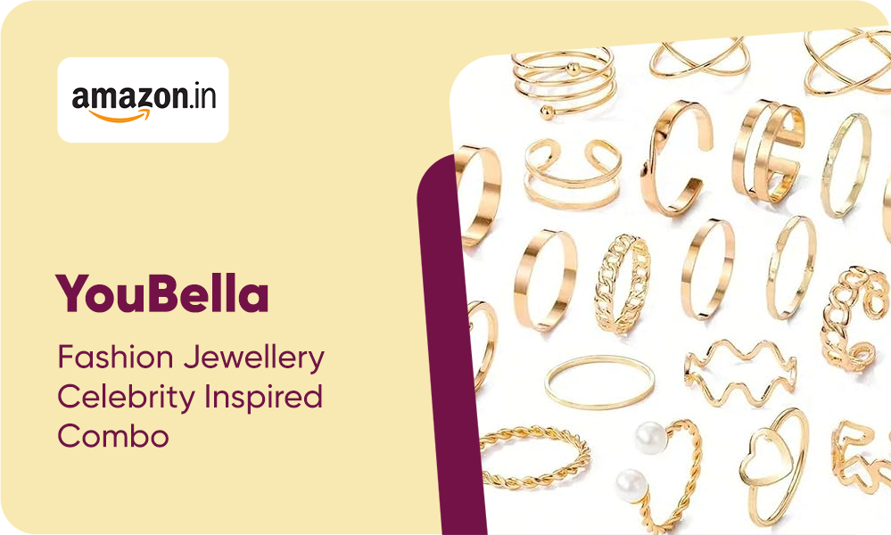 Buy Stylish Stackable Kunckle Rings Set By YouBella Fashion Jewellery