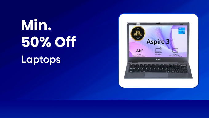 Min 50% Off On The Best Laptops
