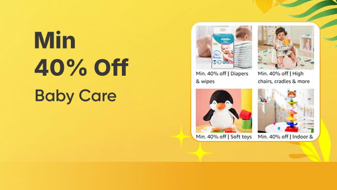 Min. 40% OFF on Baby Care & Toys | Amazon Brands Only! 