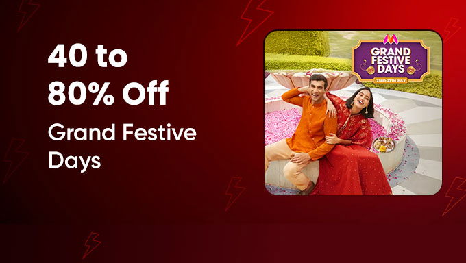 Myntra Grand Festive Days| Flat ₹300 Off + 40-80% Off On Top Fashion Brands