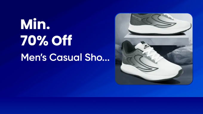 Minimum 70% Off on Men’s Casual Shoes 