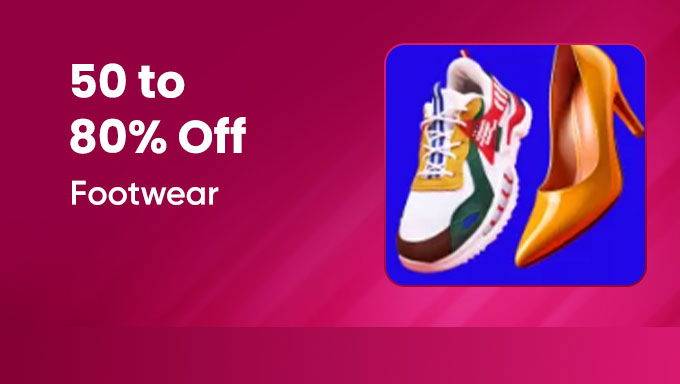 50–80% Off on Trendy Footwear 