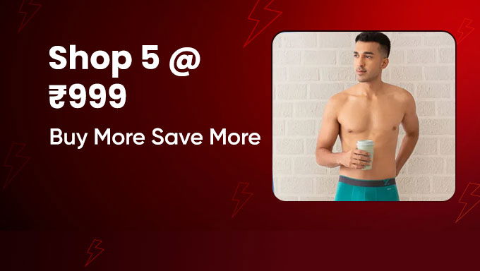 Shop At Rs.999 & Get 5 Undies