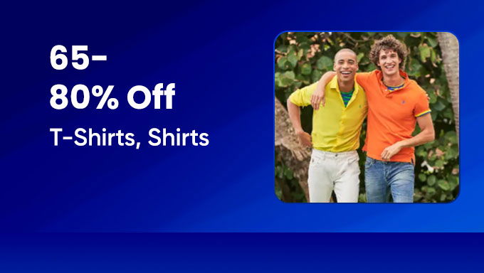 65–80% Off | T-Shirts & Shirts | Flipkart Fashion
