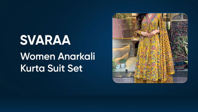 Svaraa | Floral Anarkali Kurta Set | Starting ₹869