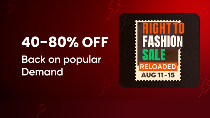Right to Fashion Sale | Flat ₹300 Off + Flat 50–80% OFF On Top Fashion Brands