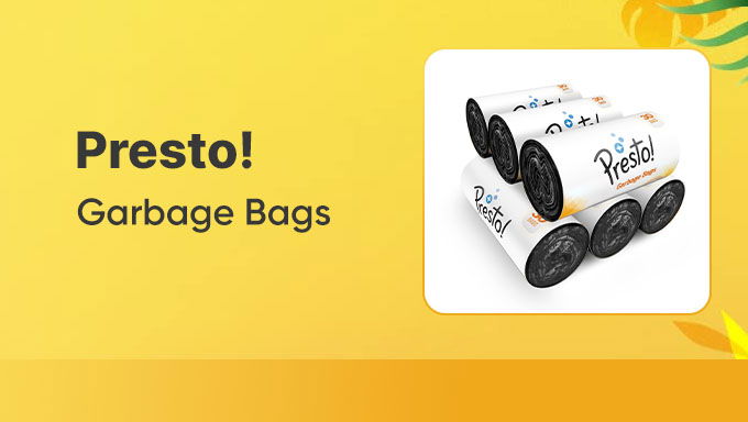 Eco-Friendly Presto! Garbage Bags | Medium Size | Pack of 180