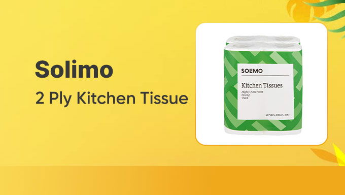 Solimo Kitchen Tissue | 4 Rolls | Soft & Absorbent