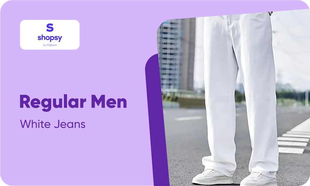 Flat 71% Off At Men’s White Jeans 