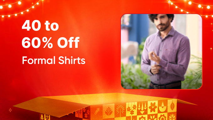 40–60% OFF Formal Shirts | Sharp Looks, Smarter Prices