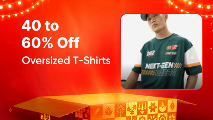 Oversized T-Shirts Starting at 40% OFF | Comfort Meets Cool
