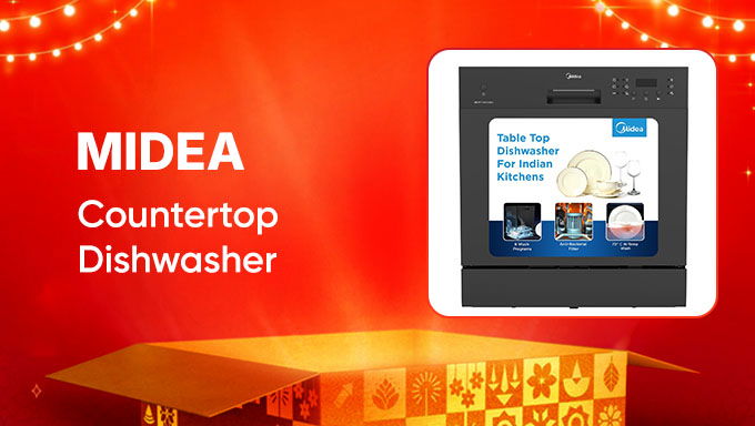 Midea | Countertop Dishwasher for Indian Kitchens