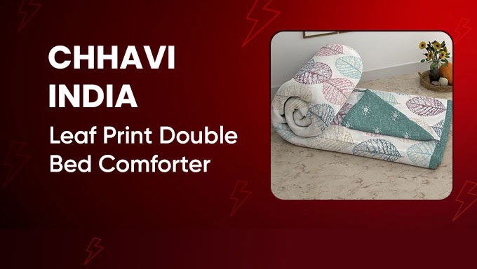 Cozy Comfort | Chhavi India Leaf Print Double Bed Comforter