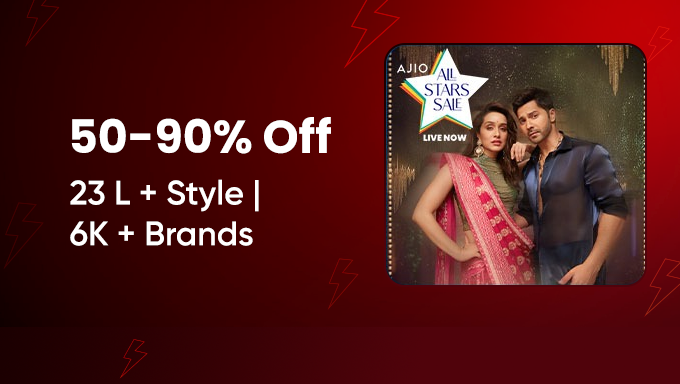 AJIO All Stars Festival Sale | Flat 50-90% OFF + Bank Offers & Cashback!!