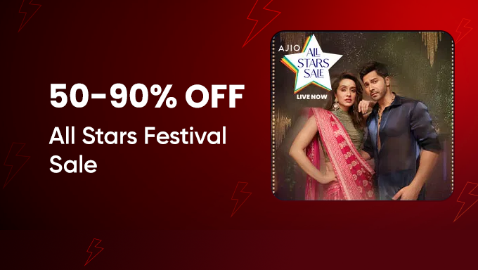 AJIO All Stars Festival Sale | Flat 50-90% OFF + Bank Offers & Cashback!!