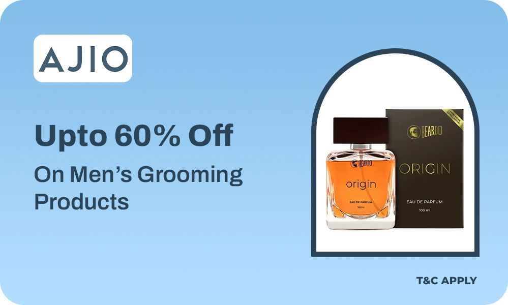 Grooming Deal Alert - Upto 60% Off On Men’s Grooming Products