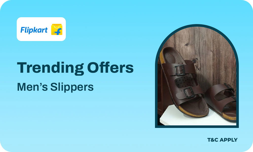 Upto 72% OFF On A Wide Range Of Men’s Slippers