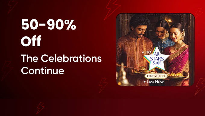 AJIO All Stars Sale | 50–90% OFF | Sparkle & Shine Festive Edit LIVE! 