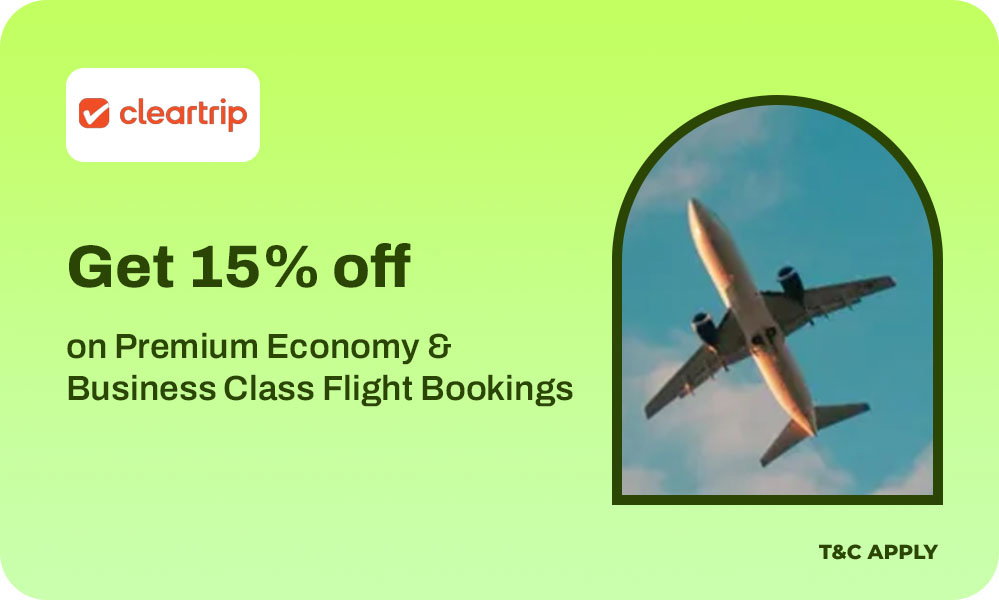 Get Upto 15% Off On Premium Economy & Business Class Flight Bookings