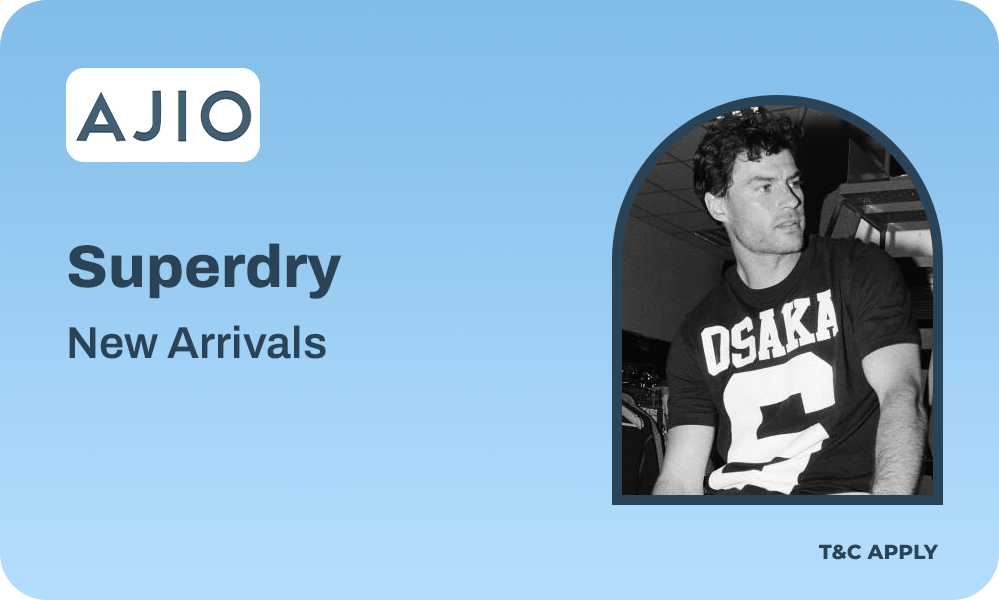 Ajio Special | Flat 40–60% OFF On Premium Superdry Styles