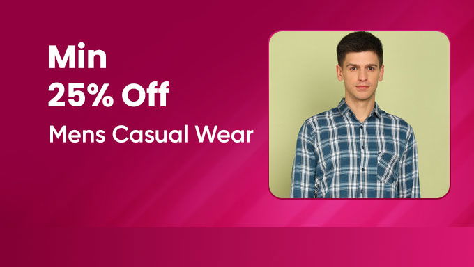 Men’s Casual Wear | Minimum 25% OFF | Chill Style, Cooler Deals